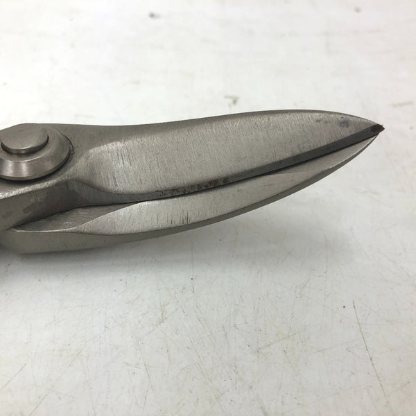 直徳 板金鋏 金切鋏 柳刃 ステン用 全長約270mm 刃長約58mm TF-2 中古美品
