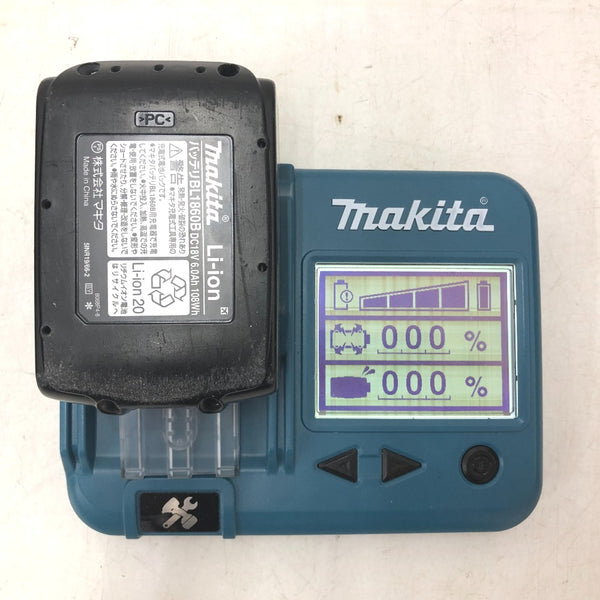 makita マキタ 18V 6.0Ah Li-ionバッテリ 残量表示付 雪マーク付 充電回数9回 BL1860B A-60464 中古