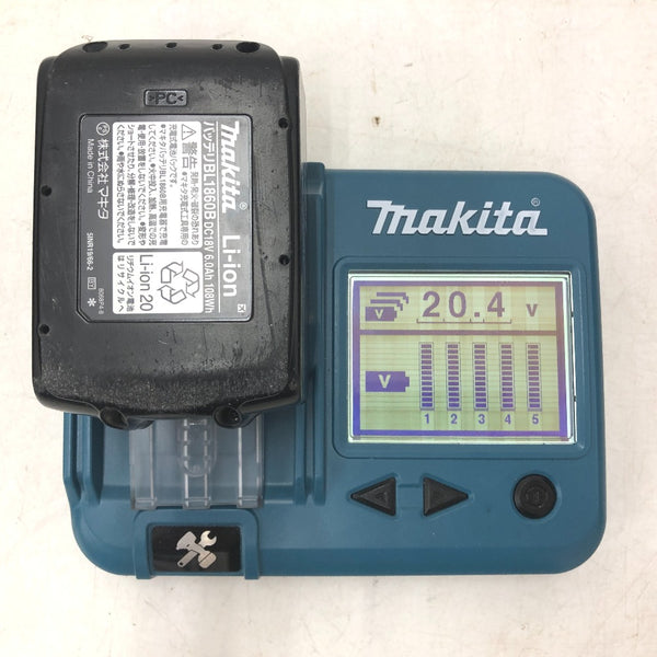 makita マキタ 18V 6.0Ah Li-ionバッテリ 残量表示付 雪マーク付 充電回数9回 BL1860B A-60464 中古