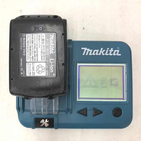 makita マキタ 18V 6.0Ah Li-ionバッテリ 残量表示付 雪マーク付 充電回数9回 BL1860B A-60464 中古
