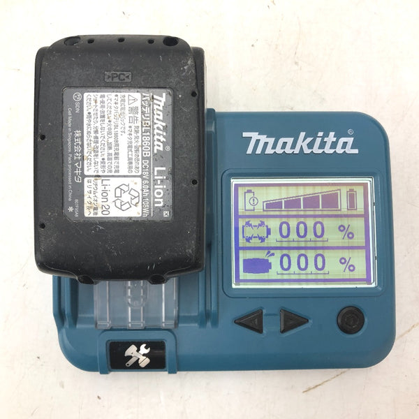 makita マキタ 18V 6.0Ah Li-ionバッテリ 残量表示付 雪マーク付 充電回数16回 BL1860B A-60464 中古
