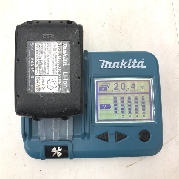 makita マキタ 18V 6.0Ah Li-ionバッテリ 残量表示付 雪マーク付 充電回数16回 BL1860B A-60464 中古