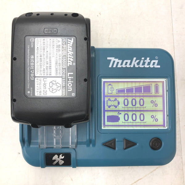 makita マキタ 18V 6.0Ah Li-ionバッテリ 残量表示付 雪マーク付 充電回数13回 BL1860B A-60464 中古美品