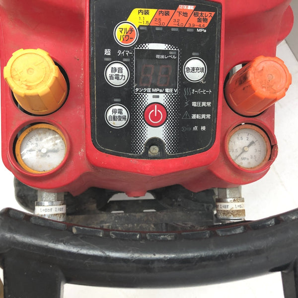 MAX マックス エアコンプレッサ 11L 常圧・高圧対応 動作音大きめ 一部カプラより若干エアもれ 本体上部カバー割れ AK-HL1250E2 中古