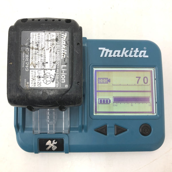 makita マキタ 14.4V 6.0Ah Li-ionバッテリ 残量表示付 雪マーク付 充電回数70回 BL1460B A-60660 中古