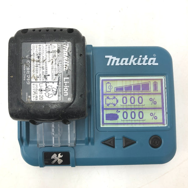 makita マキタ 14.4V 6.0Ah Li-ionバッテリ 残量表示付 雪マーク付 充電回数70回 BL1460B A-60660 中古