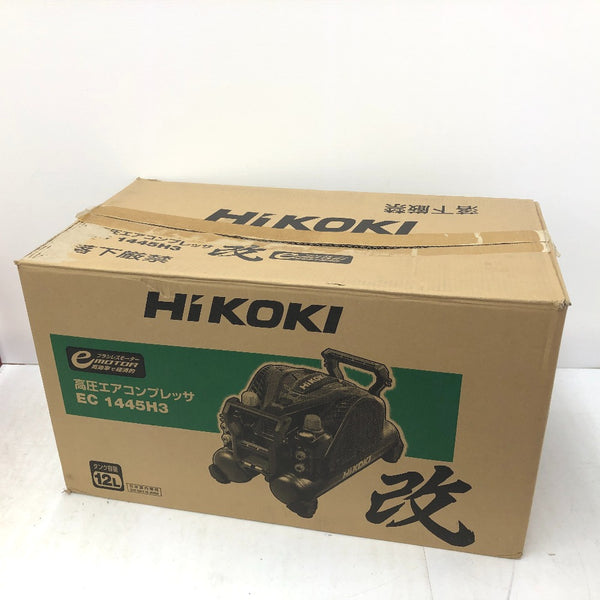 HiKOKI ハイコーキ 高圧エアコンプレッサ フレアレッド 一般圧・高圧対応 12L EC1445H3(CTN)(FR) 中古美品