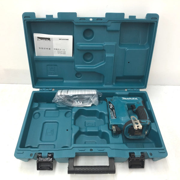 makita マキタ 18V対応 12×13mm 充電式タッカ ステープルCT線専用 本体のみ ケース付 ST312DZK 中古