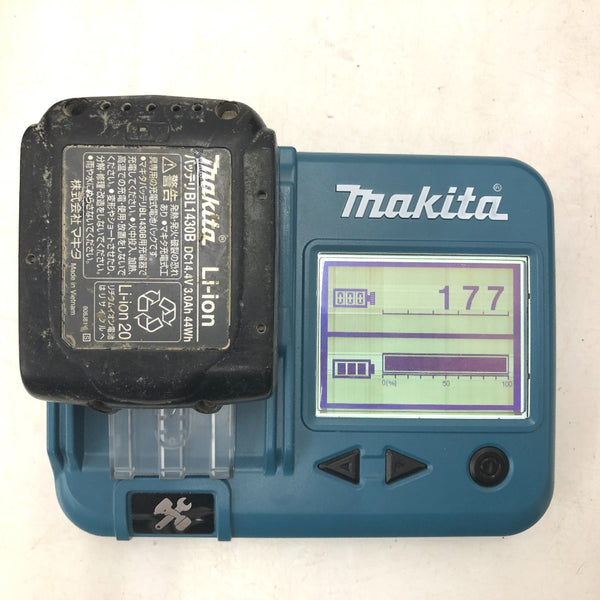makita マキタ 14.4V 3.0Ah 充電式インパクトドライバ 青 ケース・充電器・バッテリ2個セット TD138D 中古