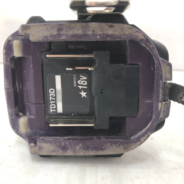 makita マキタ 18V対応 充電式インパクトドライバ パープル 本体のみ TD173D 中古