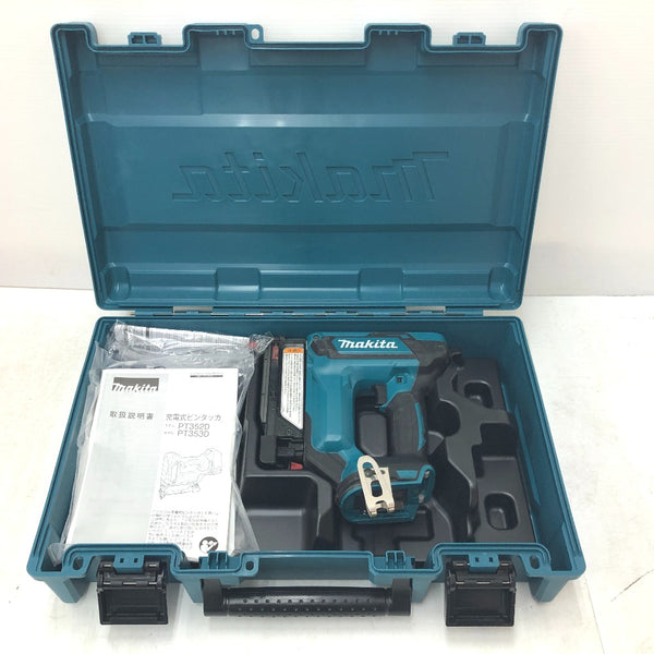 makita マキタ 18V対応 35mm 充電式ピンタッカ ピン釘打機 本体のみ ケース付 PT353DZK 中古