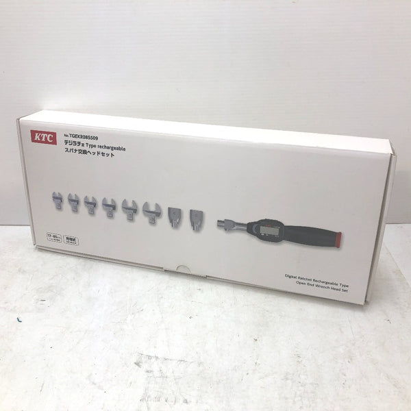 KTC 京都機械工具 デジラチェ Type rechargeable 充電式スパナ交換ヘッドセット 17～85N・m ラチェットヘッド付 TGEKR085S09 中古美品