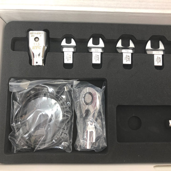 KTC 京都機械工具 デジラチェ Type rechargeable 充電式スパナ交換ヘッドセット 17～85N・m ラチェットヘッド付 TGEKR085S09 中古美品