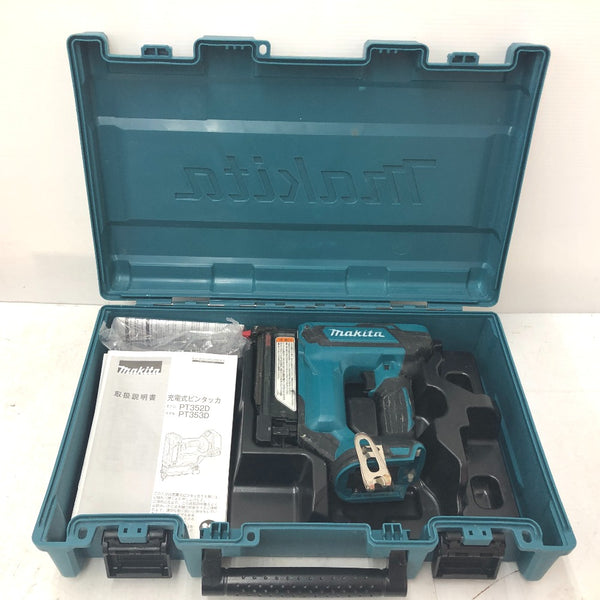 makita マキタ 18V対応 35mm 充電式ピンタッカ ピン釘打機 本体のみ ケース付 PT353DZK 中古