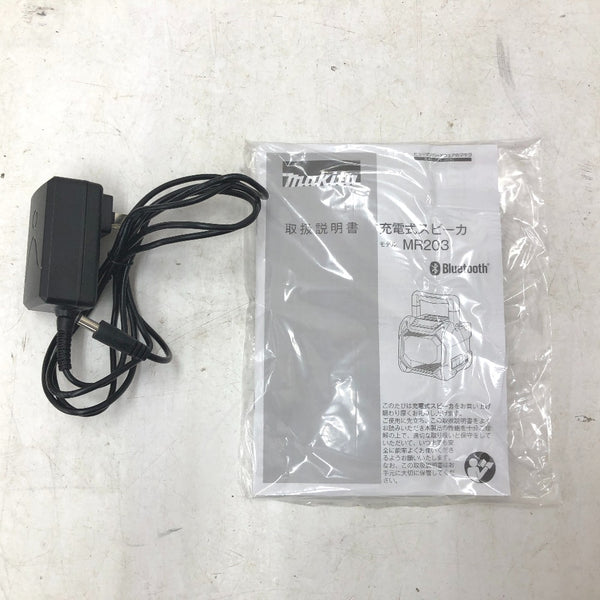 makita マキタ 10.8/14.4/18V対応 充電式スピーカー 青 MR203 中古美品