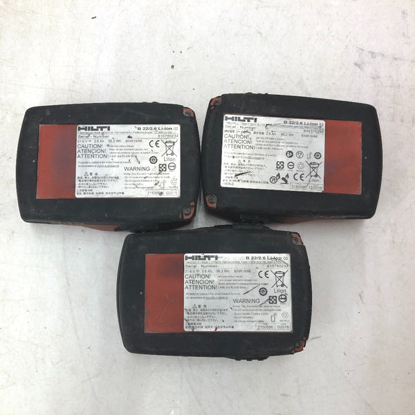 HILTI ヒルティ 22V 2.6Ah 充電式コンクリートネイラー ケース・充電器・バッテリ3個セット BX3 中古