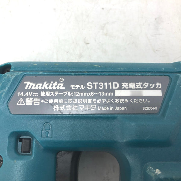 makita マキタ 14.4V対応 12×13mm 充電式タッカ CT線ステープル専用 本体のみ ケース付 ST311D 中古