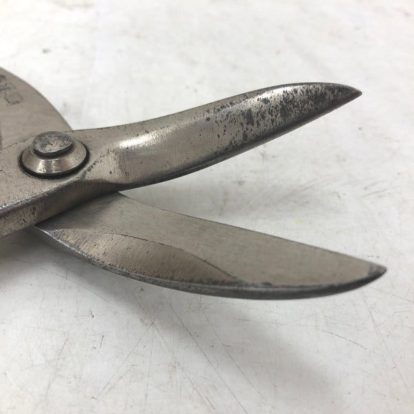 直徳 板金鋏 金切鋏 柳刃 プレミアム P1 全長約240mm 中古