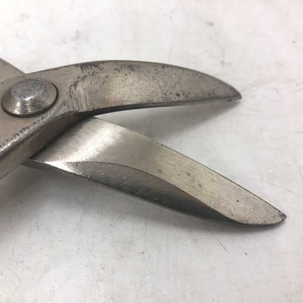 直徳 板金鋏 金切鋏 柳刃 プレミアム P1 全長約240mm 中古