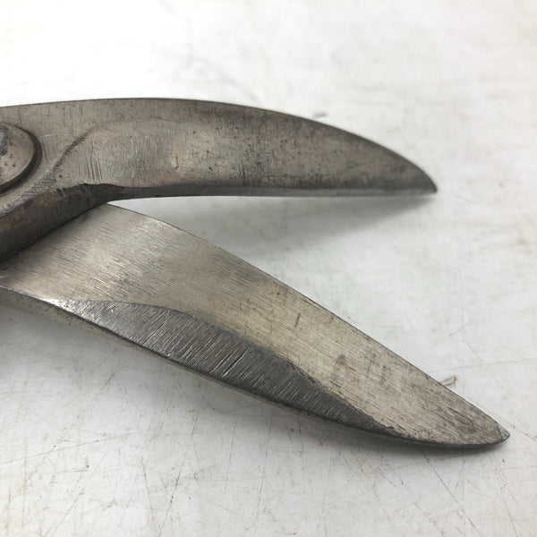 直徳 板金鋏 金切鋏 柳刃 プレミアム P2 全長約240mm 中古