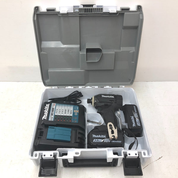 makita マキタ 18V 3.0Ah 充電式インパクトドライバ 黒 ケース・充電器・バッテリ2個セット TD149DRFXB 中古美品
