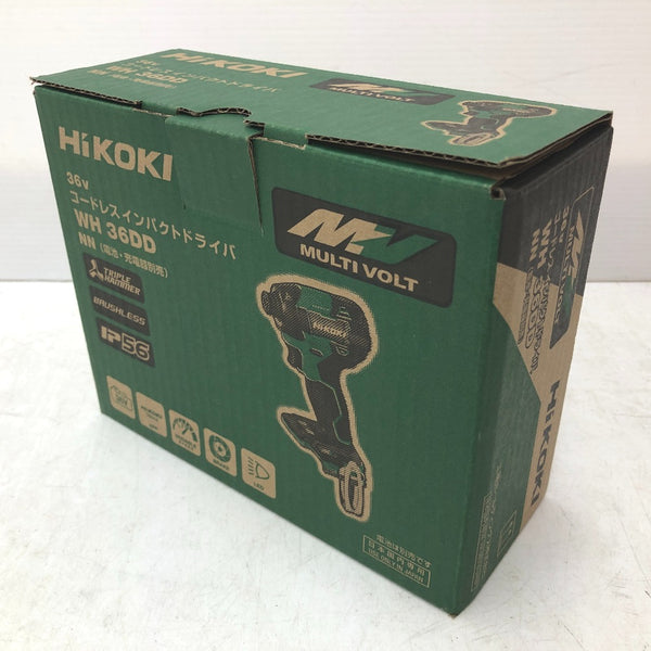 HiKOKI ハイコーキ マルチボルト36V コードレスインパクトドライバ ストロングブラック 外箱付 モード切替パネルはがれあり WH36DD(NNB) 中古