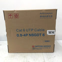 日本製線 Cat6 UTPケーブル LANケーブル 300m 白 0.5-4P NSGDT6 WH 未開封品