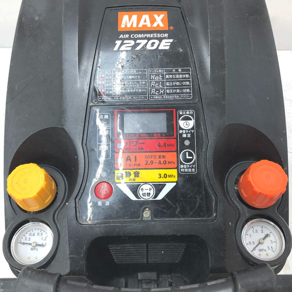 MAX マックス 高圧エアコンプレッサ 一般圧・高圧対応 11L ブラック AK-HL1270E 中古