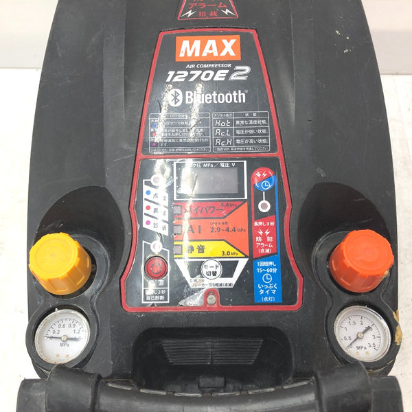 MAX マックス 高圧エアコンプレッサ 一般圧・高圧対応 11L ブラック AK-HL1270E2 中古