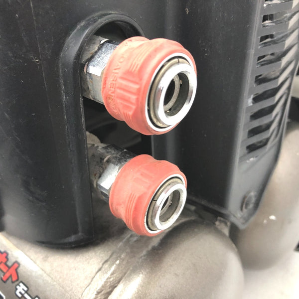 日立工機 HiKOKI ハイコーキ 高圧エアコンプレッサ 一般圧・高圧対応 8L 一般圧減圧ノブ破損・エア充てんまで10分以上 EC1245H ジャンク品