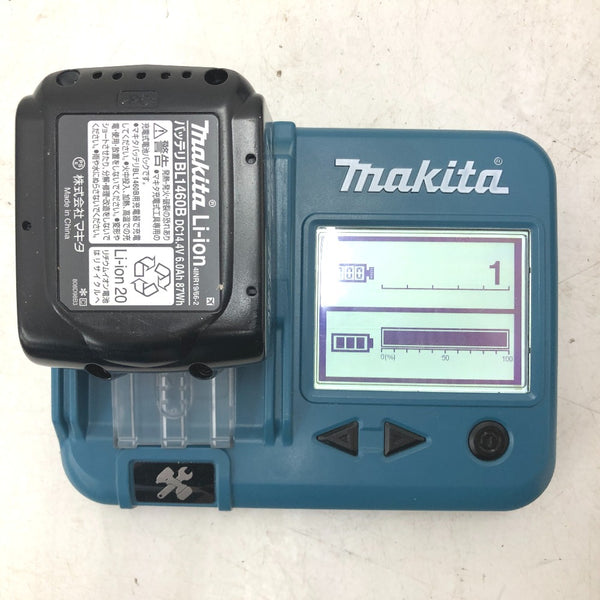 makita マキタ 14.4V 6.0Ah 充電式インパクトドライバ 黒 ケース・充電器・バッテリ2個セット TD162D 中古