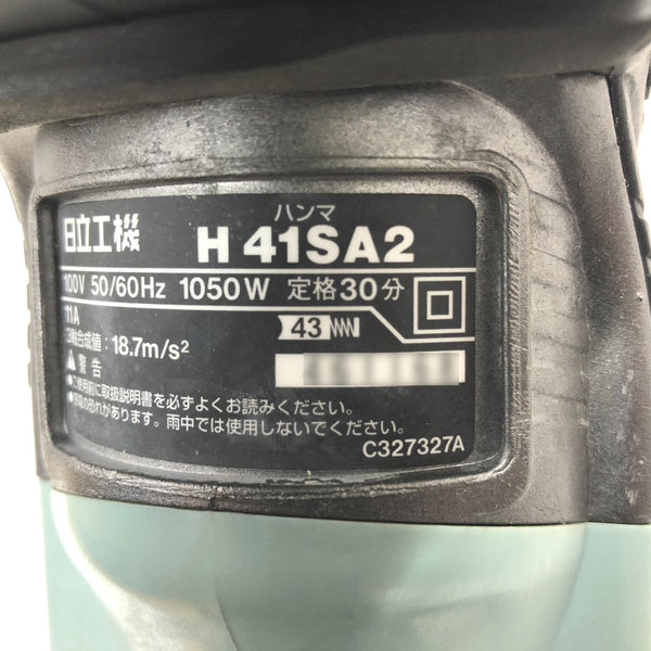 日立工機 HiKOKI ハイコーキ 100V 電動ハンマ 六角軸 ケース付 H41SA2 中古