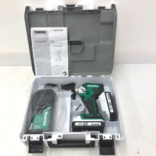 makita マキタ 18V 1.5Ah 充電式インパクトドライバ ケース・充電器・バッテリ2個セット MTD002DX1 美品