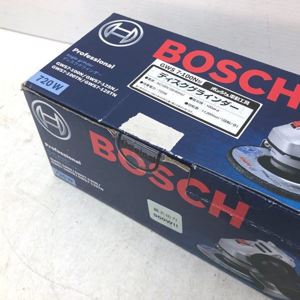 BOSCH ボッシュ 100V 100mm ディスクグラインダ スライドスイッチタイプ 箱イタミあり GWS7-100NW 未開封品