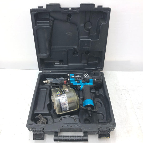 makita マキタ 90mm 高圧エア釘打 青 エアダスタ付 ケース付 AN936H 中古