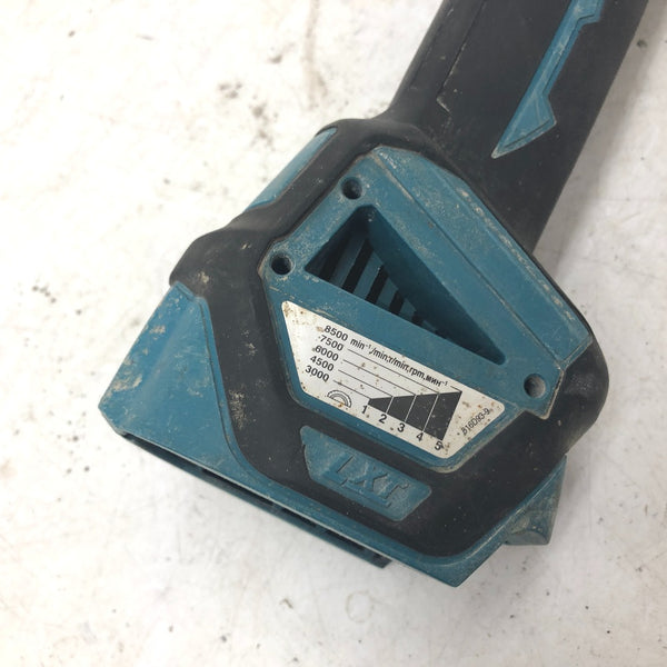 makita マキタ 18V対応 125mm 充電式ディスクグラインダ ダストカバー片側・保護カバー欠品 本体のみ GA512D 中古