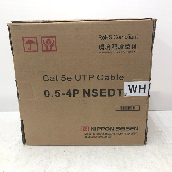 日本製線 LANケーブル Cat5e UTPケーブル 白 300m 0.5-4P NSEDT WH 未開封品