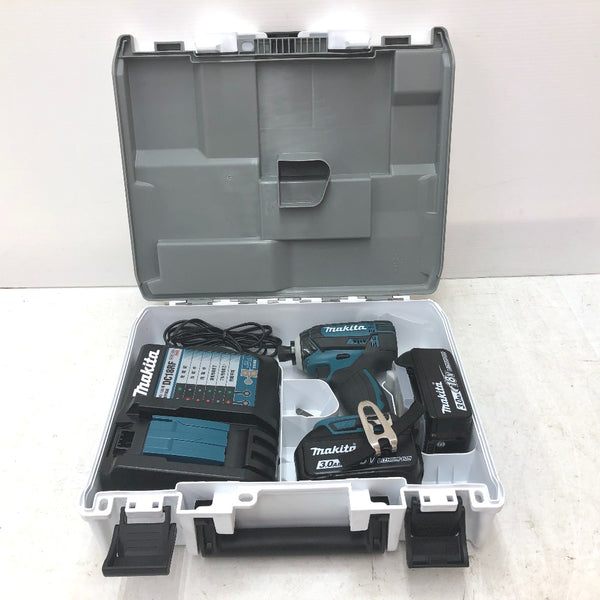 makita マキタ 18V 3.0Ah 充電式インパクトドライバ 青 ケース・充電器・バッテリ2個セット TD149DRFX 中古美品