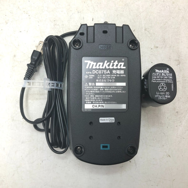 makita マキタ 7.2V 1.0Ah 充電式ペンドライバドリル 青 充電器・バッテリ1個セット DF010DS 中古美品