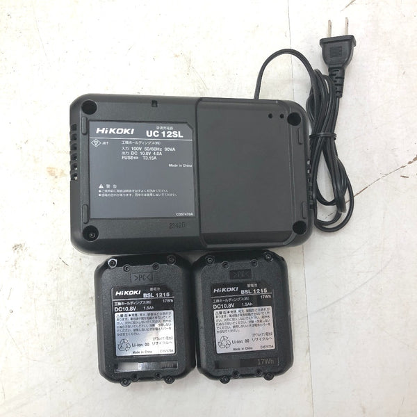HiKOKI ハイコーキ 10.8V対応 コードレスドライバドリル ケース・充電器・バッテリ2個セット FDS18DAL 中古美品