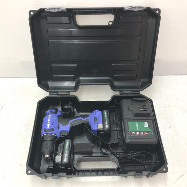 HiKOKI ハイコーキ 10.8V対応 コードレスドライバドリル ケース・充電器・バッテリ2個セット FDS18DAL 中古美品