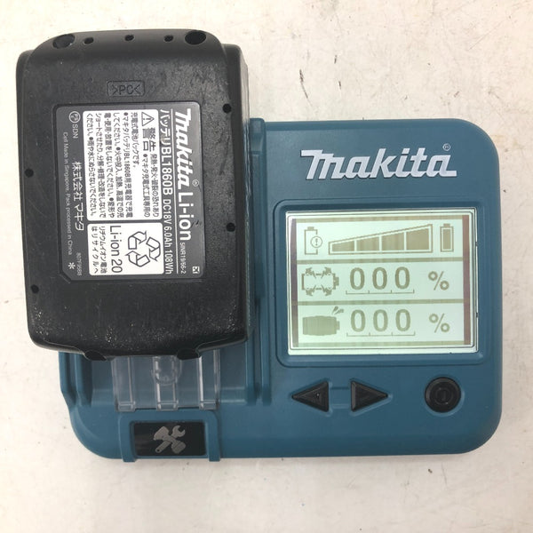 makita マキタ 18V 6.0Ah Li-ionバッテリ 残量表示付 雪マーク付 充電回数6回 BL1860B A-60464 中古美品