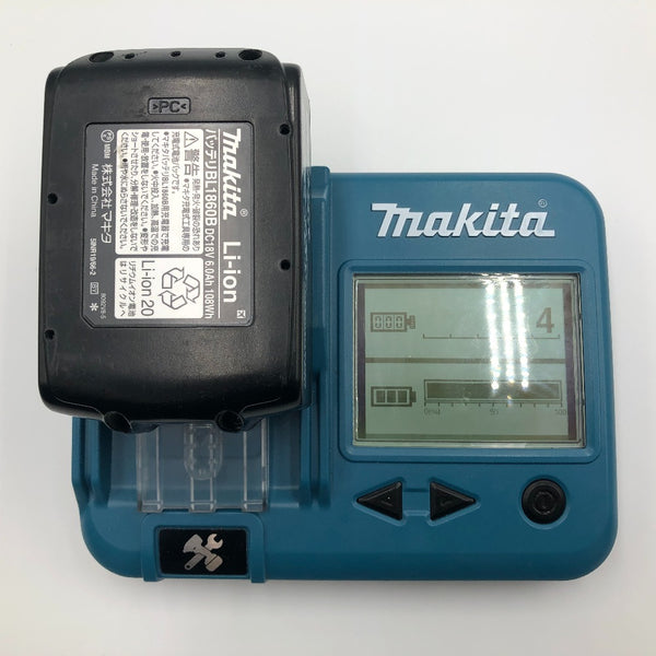 makita マキタ 18V 6.0Ah Li-ionバッテリ 残量表示付 雪マーク付 充電回数4回 BL1860B A-60464 中古美品
