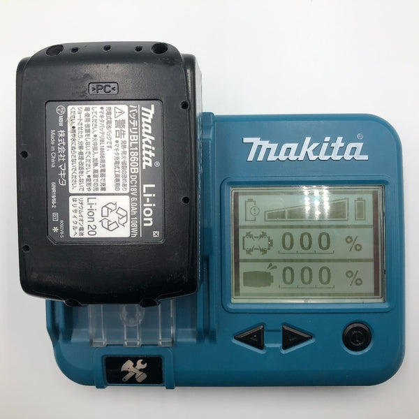 makita マキタ 18V 6.0Ah Li-ionバッテリ 残量表示付 雪マーク付 充電回数4回 BL1860B A-60464 中古美品