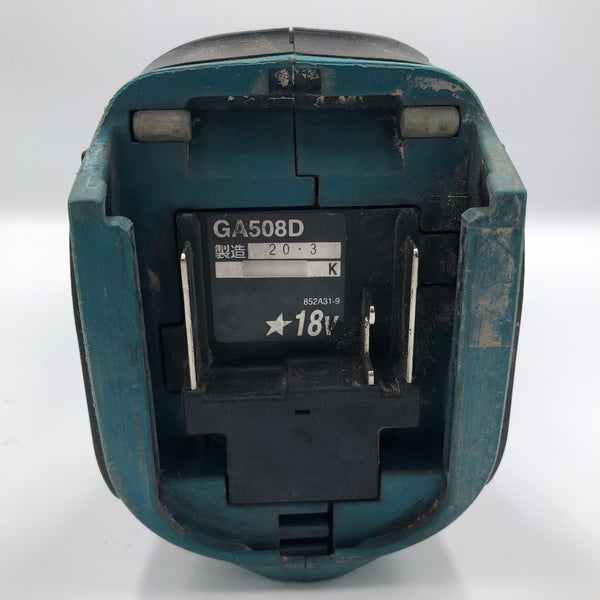 makita マキタ 18V対応 125mm 充電式ディスクグラインダ パドルスイッチタイプ 本体のみ ケース付 GA508D 中古