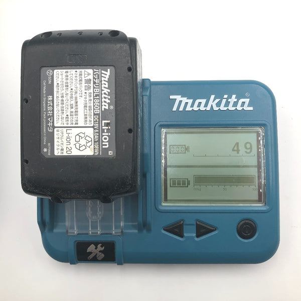 makita マキタ 18V 6.0Ah Li-ionバッテリ 残量表示付 雪マーク付 充電回数49回 BL1860B A-60464 中古