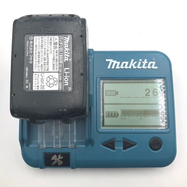 makita マキタ 18V 6.0Ah Li-ionバッテリ 残量表示付 雪マーク付 充電回数26回 BL1860B A-60464 中古