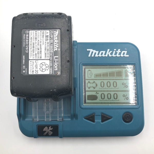 makita マキタ 18V 6.0Ah Li-ionバッテリ 残量表示付 雪マーク付 充電回数26回 BL1860B A-60464 中古