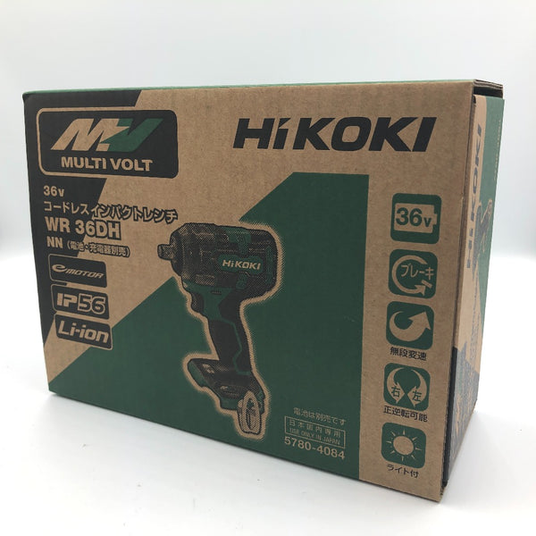 HiKOKI ハイコーキ マルチボルト36V対応 12.7mm コードレスインパクトレンチ 最大トルク350N・m アグレッシブグリーン 本体のみ WR36DH(NN) 未使用品