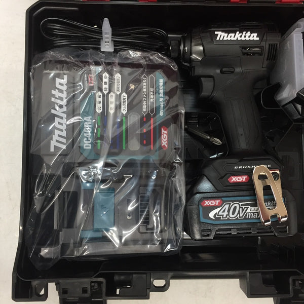 makita マキタ 40Vmax 2.5Ah 充電式インパクトドライバ 黒 ケース・充電器・バッテリ2個セット TD002GRDXB 未使用品